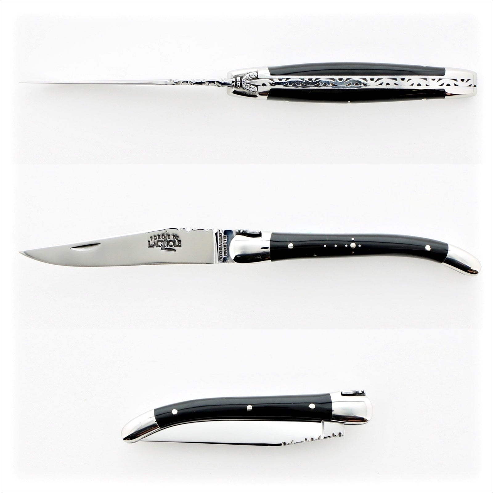 Forge de Laguiole Collection 9 cm Dark Horn Tip - A