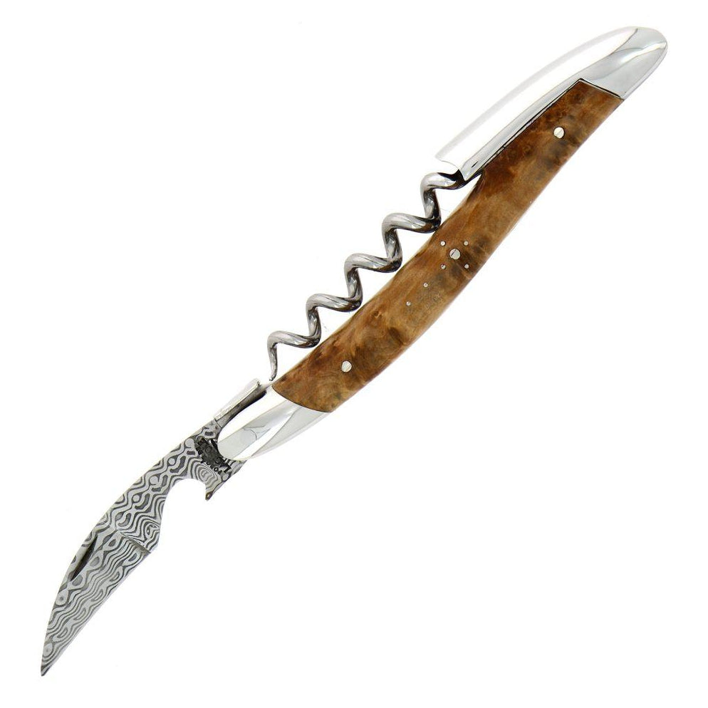 Forge de Laguiole Corkscrew with Damascus Foil Cutter