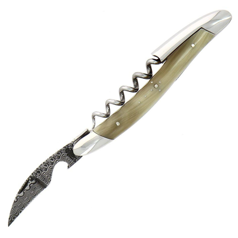 Forge de Laguiole Corkscrew with Damascus Foil Cutter