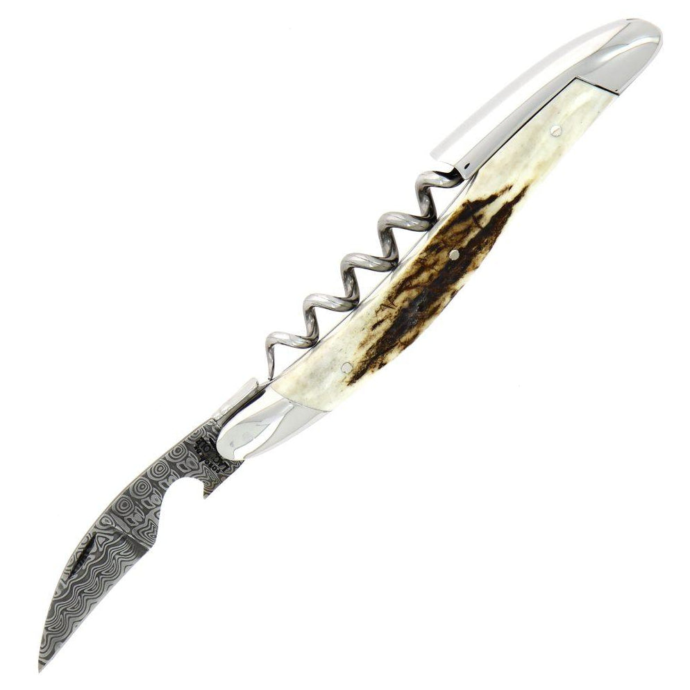 Forge de Laguiole Corkscrew with Damascus Foil Cutter