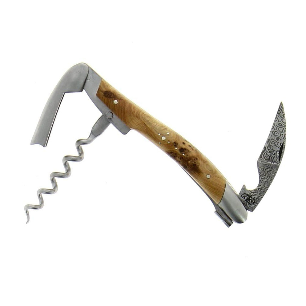 Forge de Laguiole Corkscrew with Damascus Foil Cutter