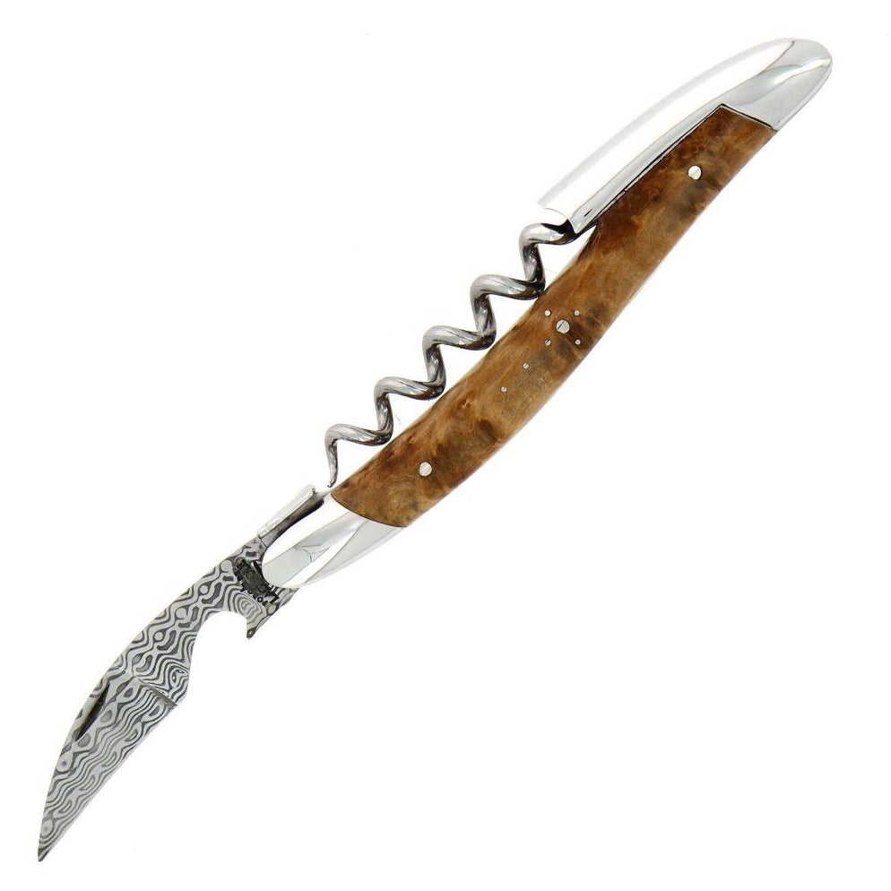 Forge de Laguiole Corkscrew with Damascus Foil Cutter