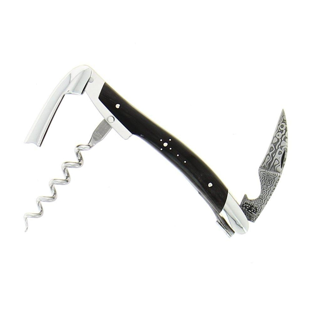 Forge de Laguiole Corkscrew with Damascus Foil Cutter