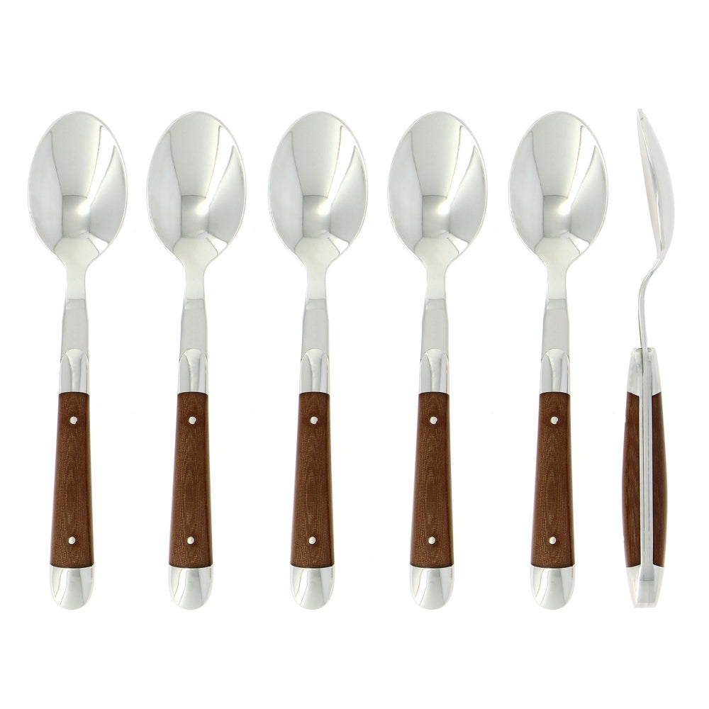 Forge de Laguiole Dessert Spoons Fabric Series Chocolate