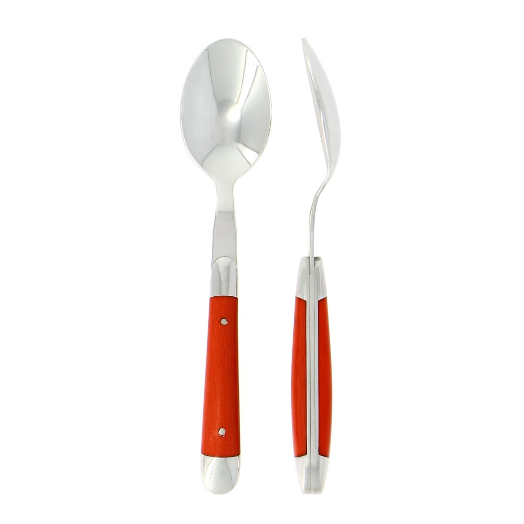 Forge de Laguiole Dessert Spoons Fabric Series Orange