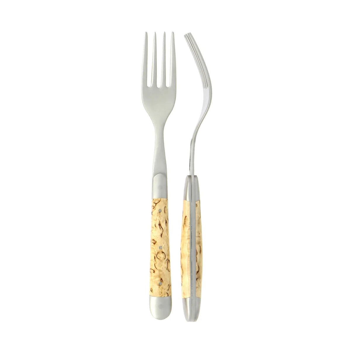 Forge de Laguiole Forks Birchwood Satin Finish