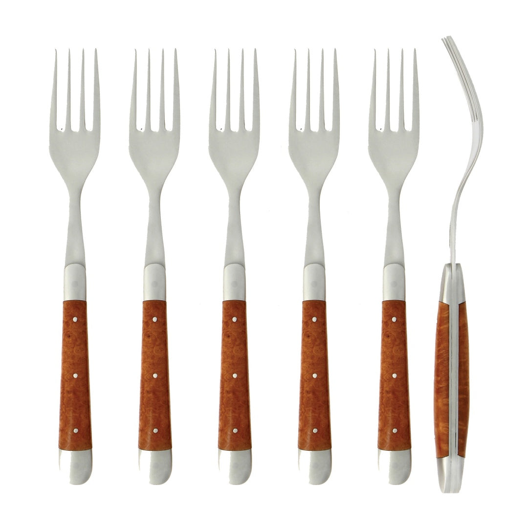 Forge de Laguiole Forks Briarwood Satin Finish