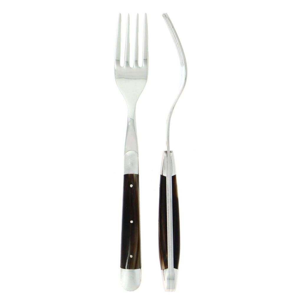 Forge de Laguiole Forks Dark Horn Tip Shiny Finish