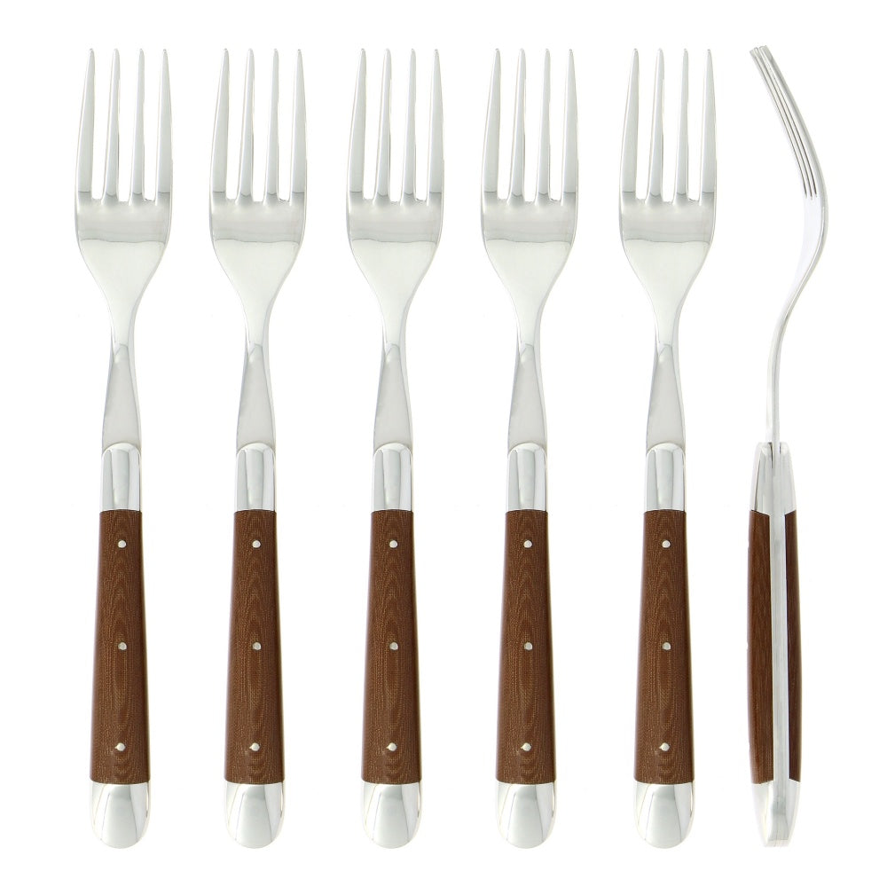 Forge de Laguiole Forks Fabric Series Chocolate