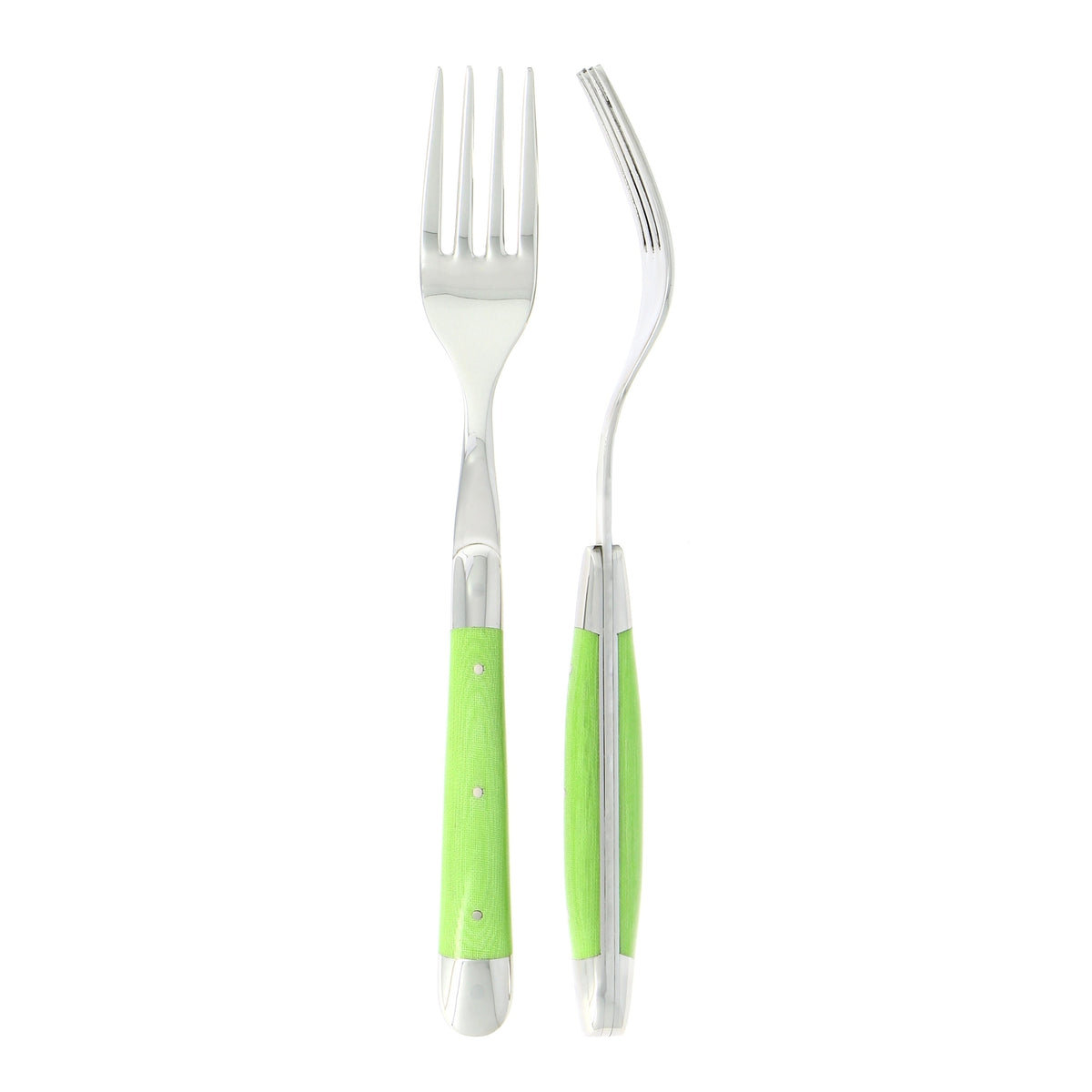 Forge de Laguiole Forks Fabric Series Green