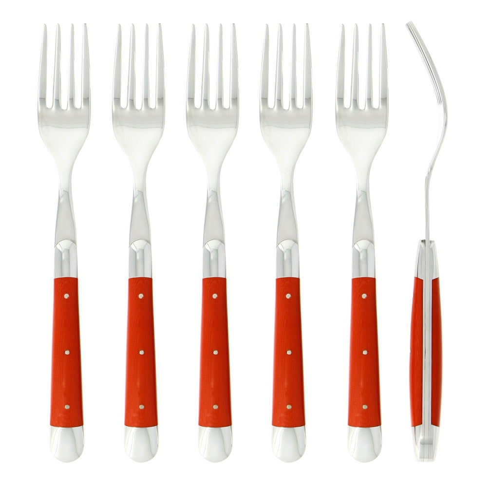 Forge de Laguiole Forks Fabric Series Orange