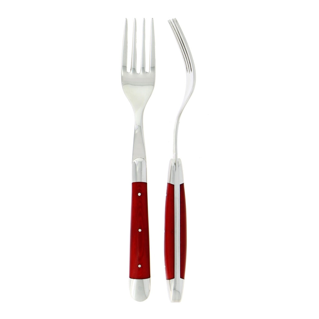 Forge de Laguiole Forks Fabric Series Red