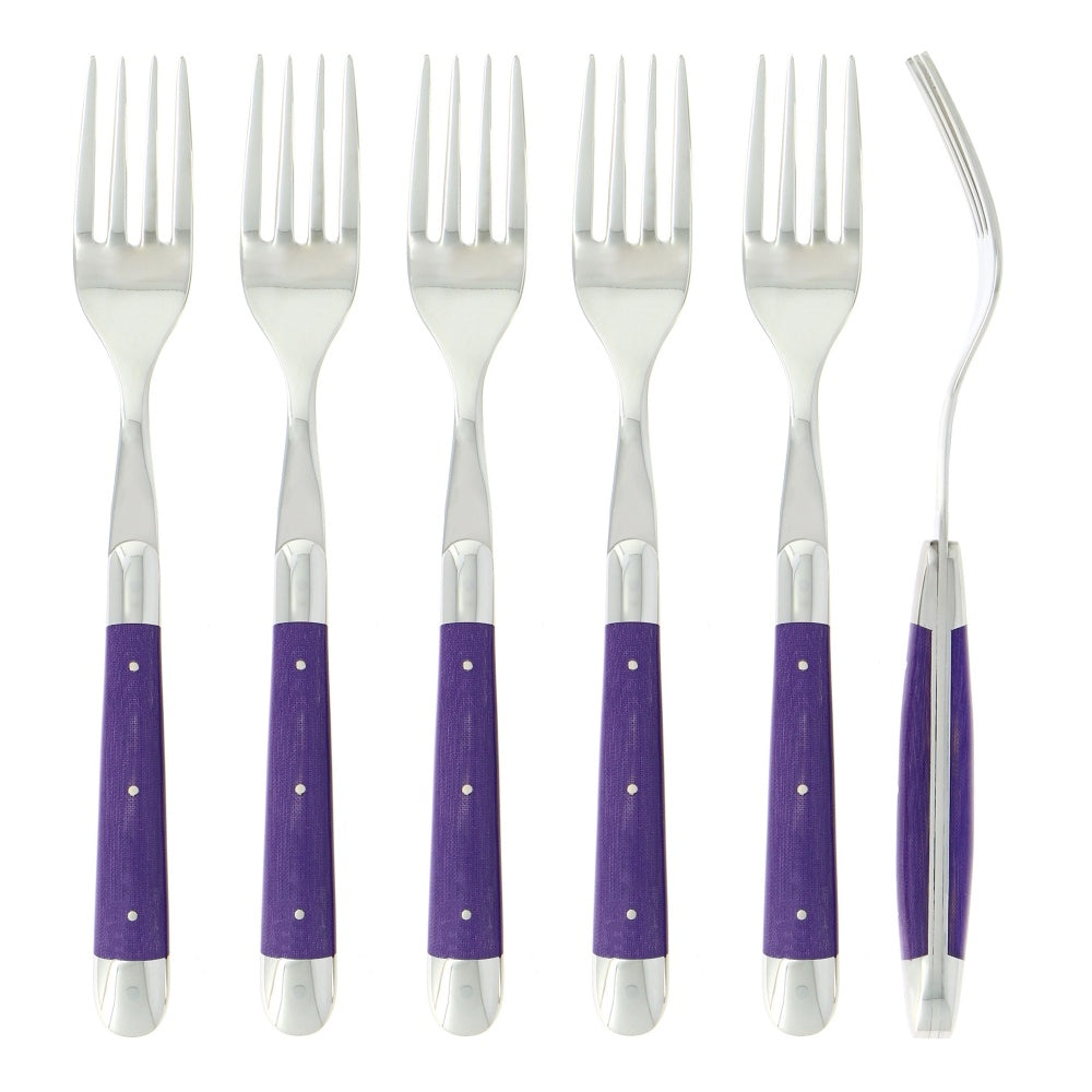 Forge de Laguiole Forks Fabric Series Violet