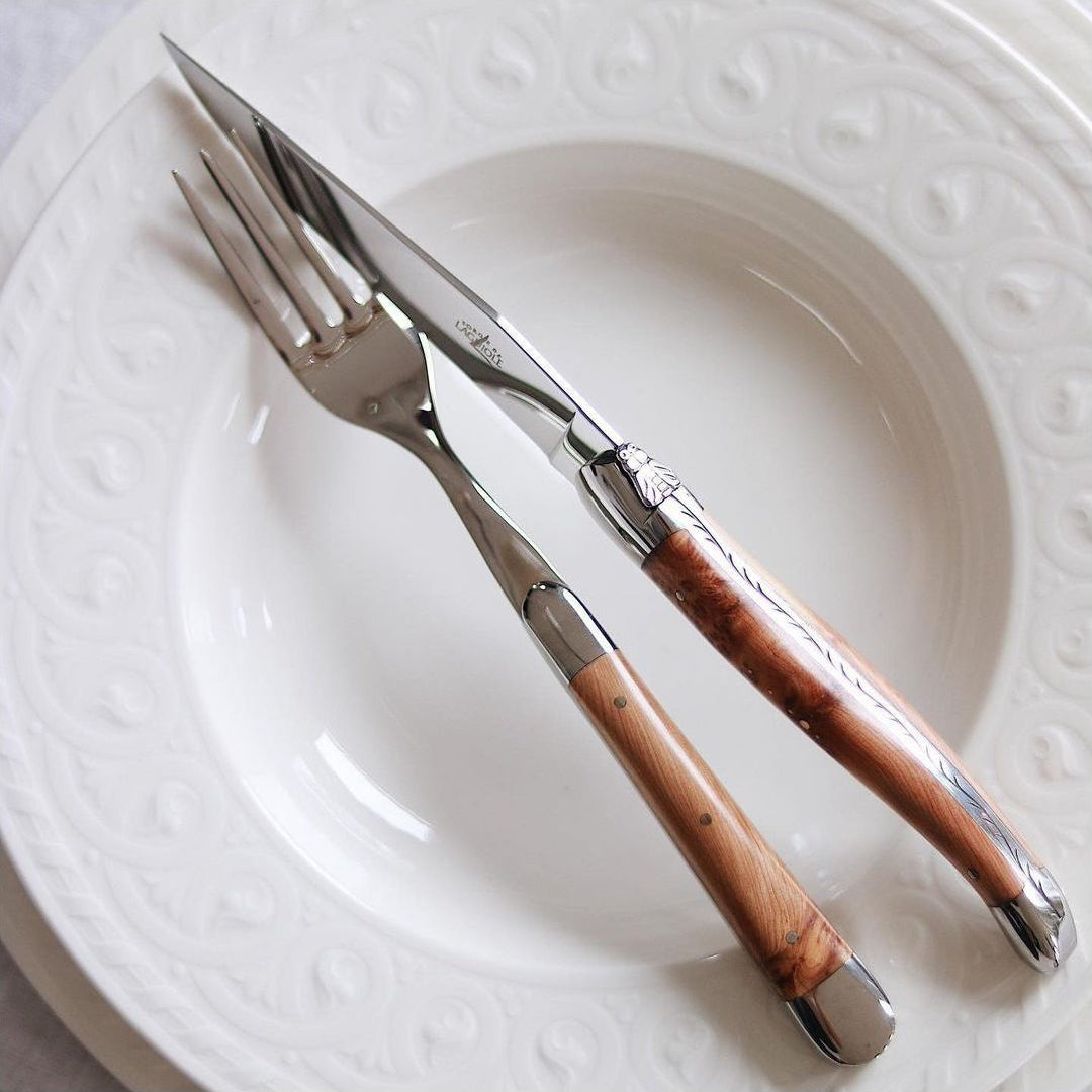 Forge de Laguiole Set of 6 Forks Juniper Shiny Finish