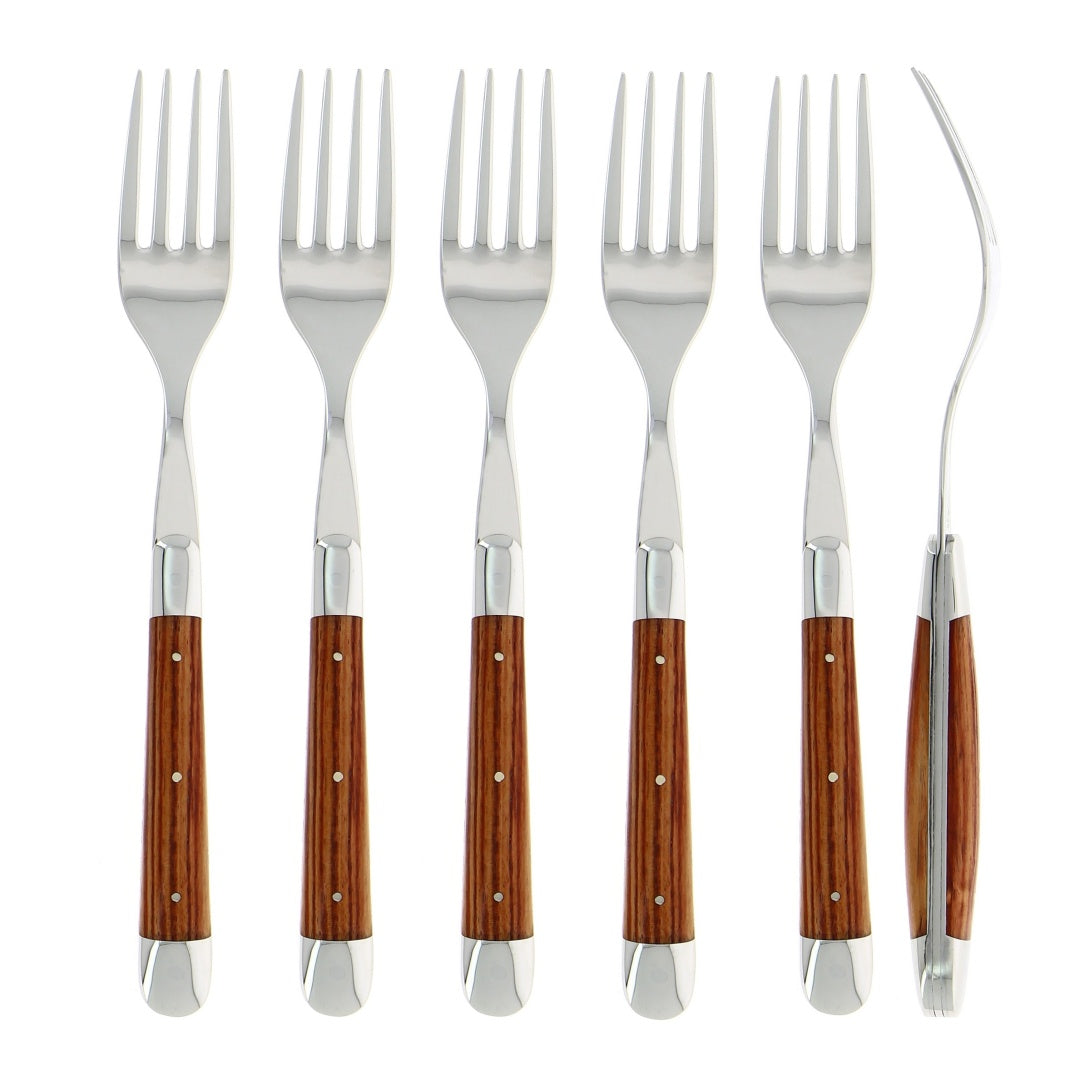 Forge de Laguiole Forks Rosewood Shiny Finish
