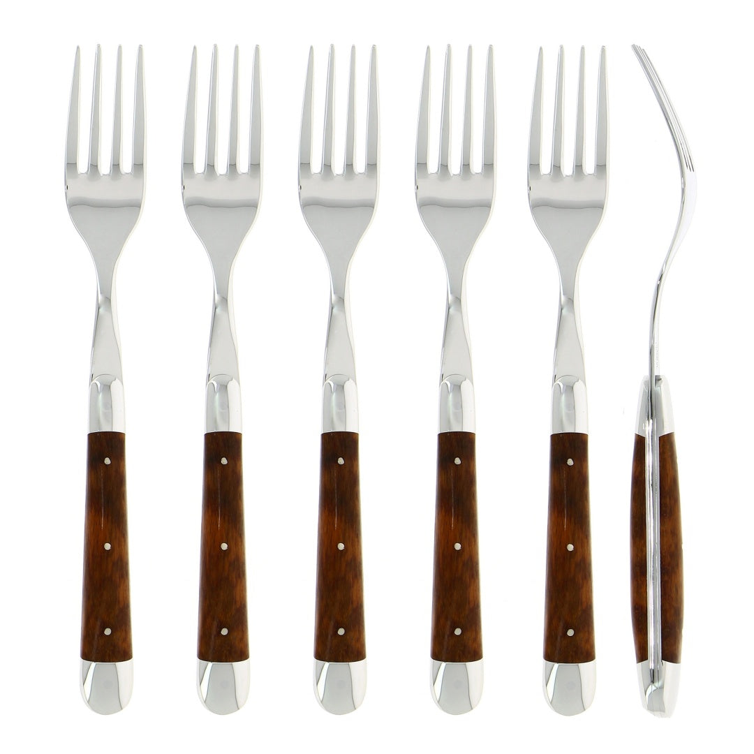 Forge de Laguiole Forks Snakewood Shiny Finish