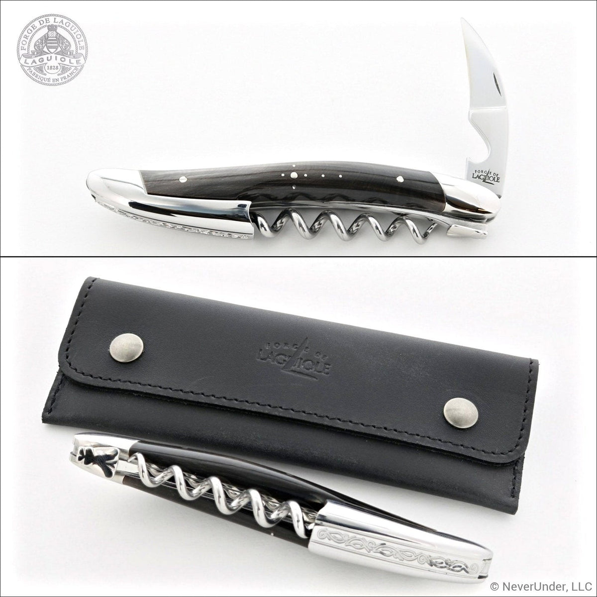 Forge de Laguiole Pinot Noir Corkscrew Dark Horn Handle
