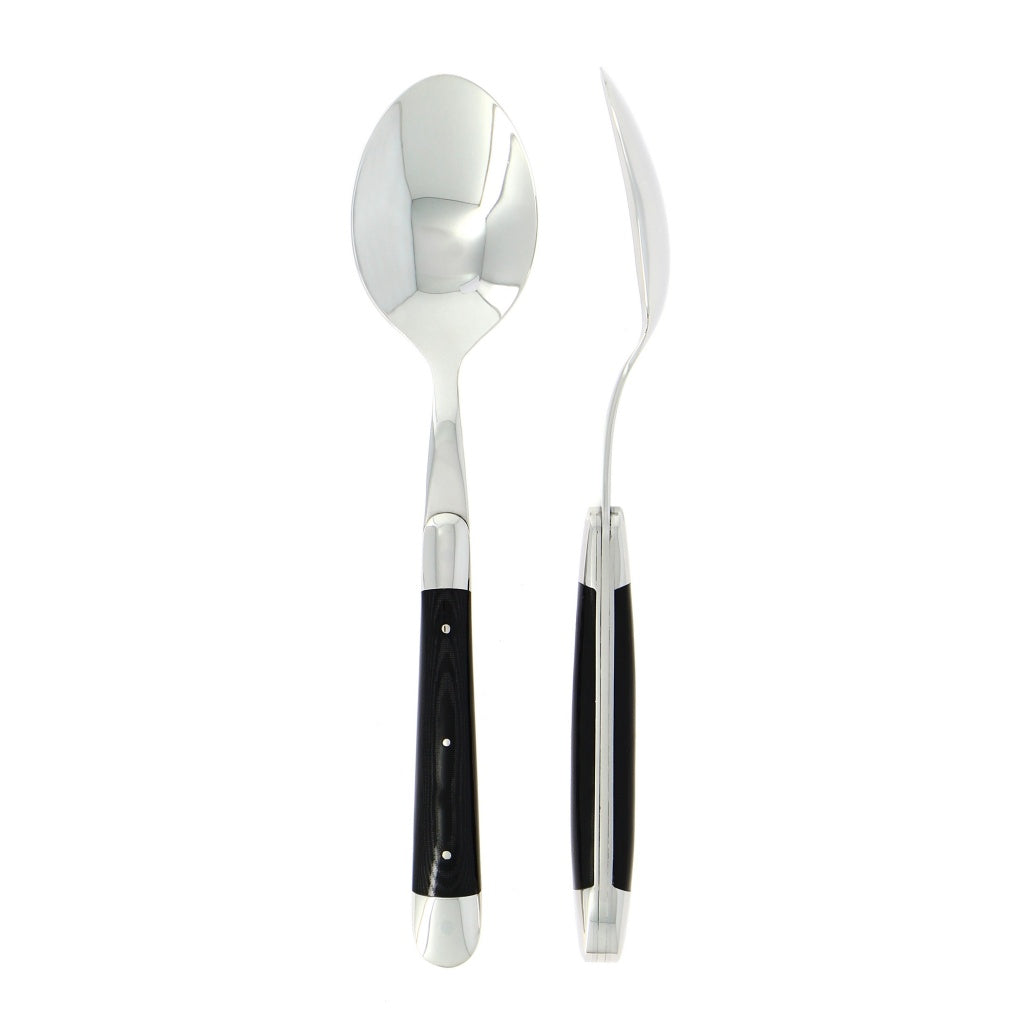 Forge de Laguiole Soup Spoons Fabric Series Black