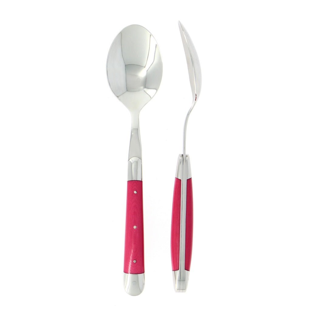 Forge de Laguiole Soup Spoons Fabric Series Pink
