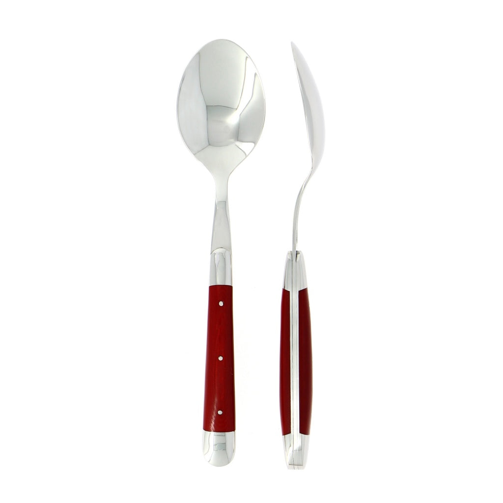 Forge de Laguiole Soup Spoons Fabric Series Red