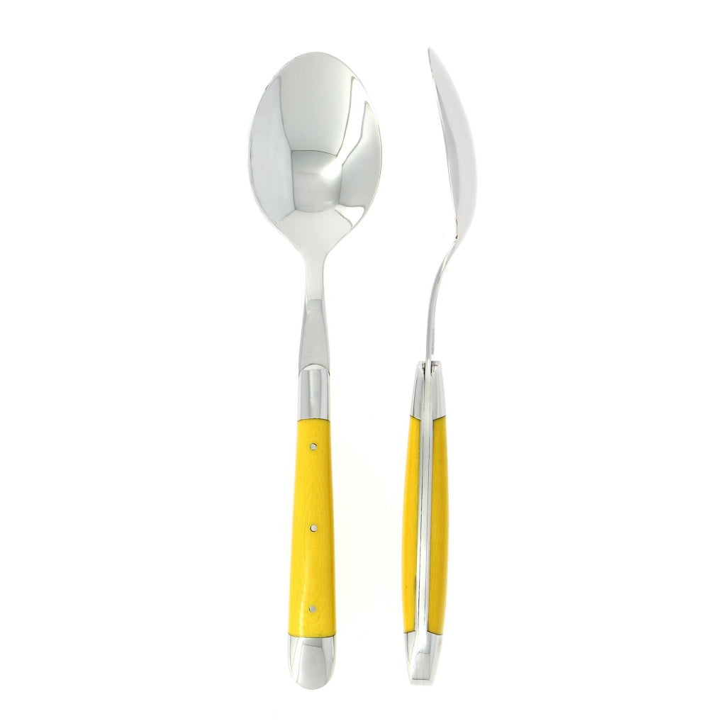 Forge de Laguiole Soup Spoons Fabric Series Yellow