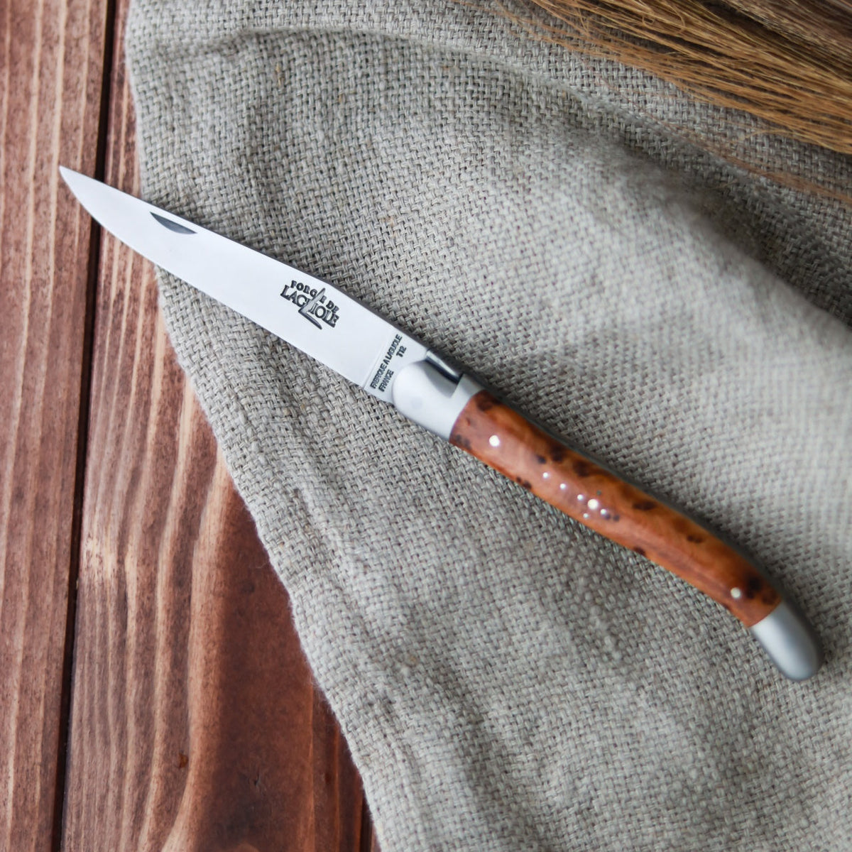 Forge de Laguiole Tradition 12 cm Thuya Burl