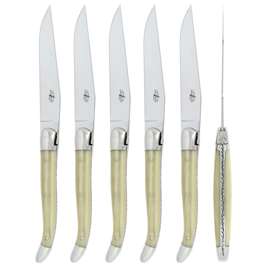 Laguiole 6 Piece Steak Knife Set Opalescence