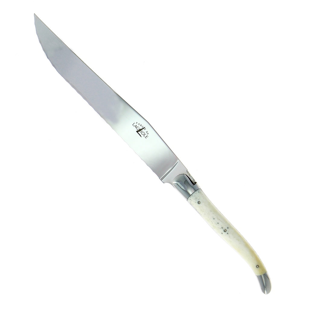 Laguiole Bread Knife Bone - Shiny Finish