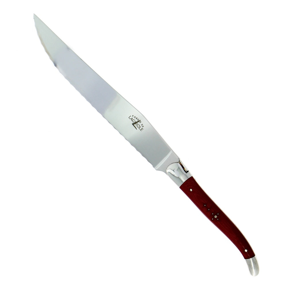 Laguiole Bread Knife Fabric Series Burgundy