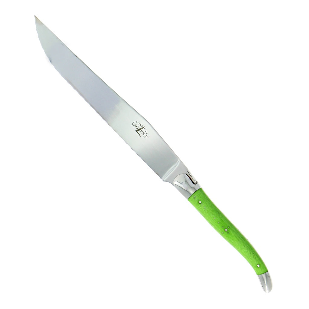 Laguiole Bread Knife Fabric Series Green