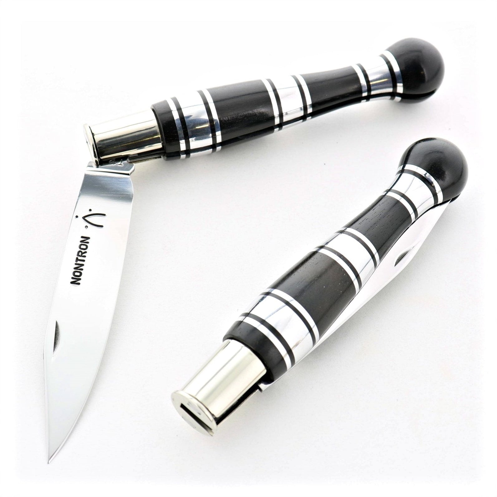 Nontron Pocket Knife No25 Ball handle Ebony & Aluminum