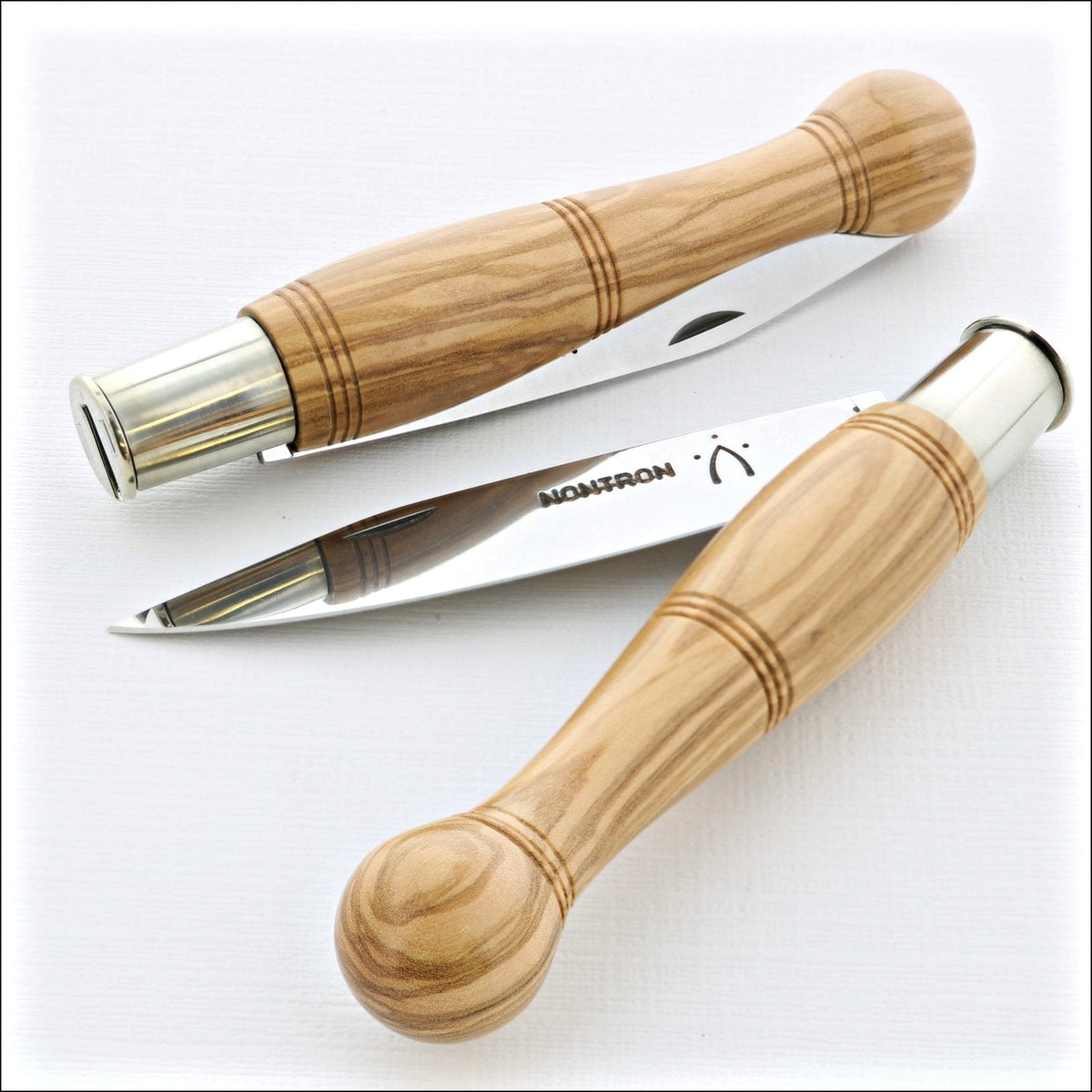 Nontron Pocket Knife No25 - Full Olivewood Ball Handle