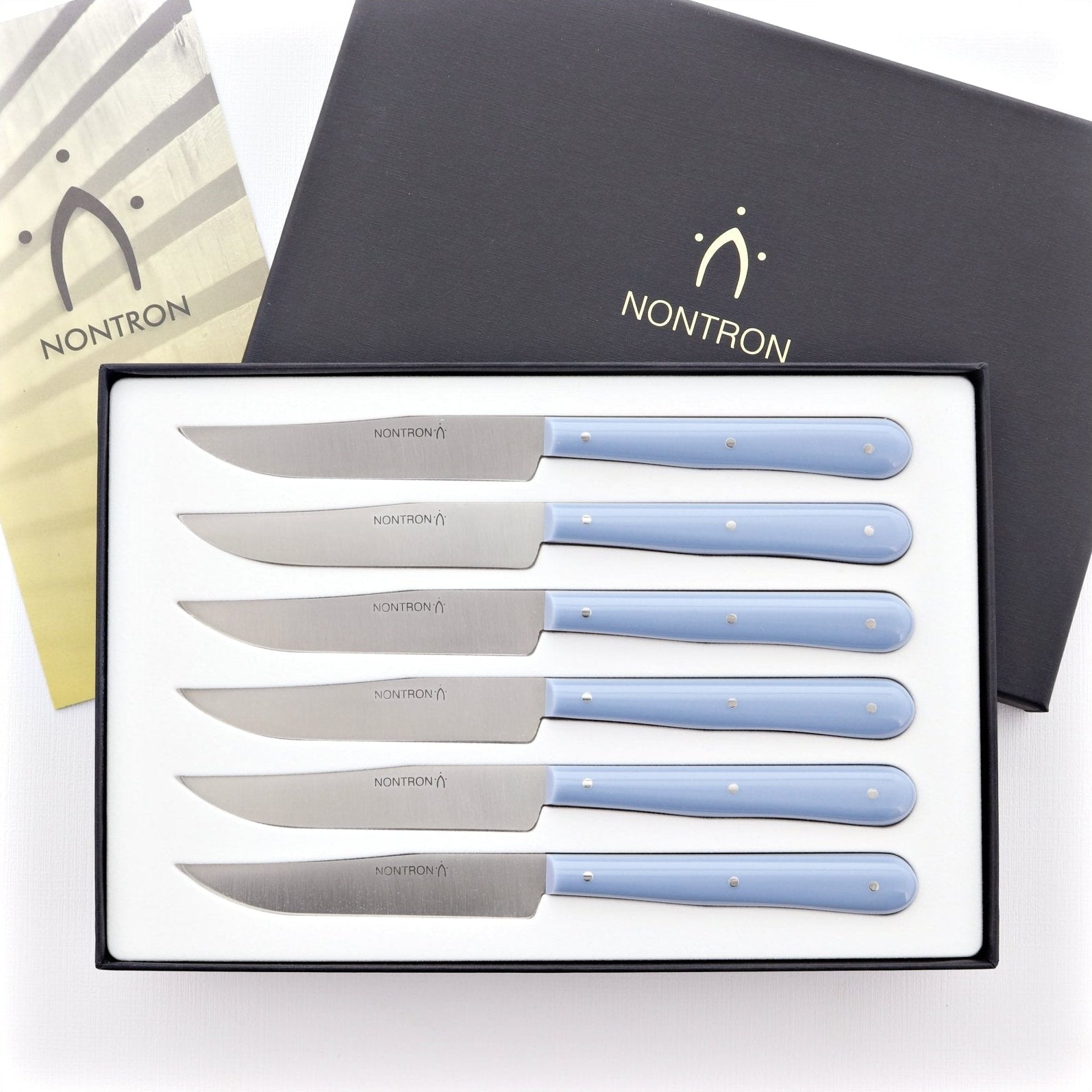 Nontron Steak Knives Acrylic Sapphire