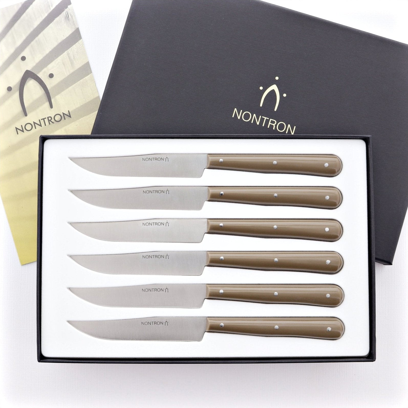Nontron Steak Knives Acrylic Toffee
