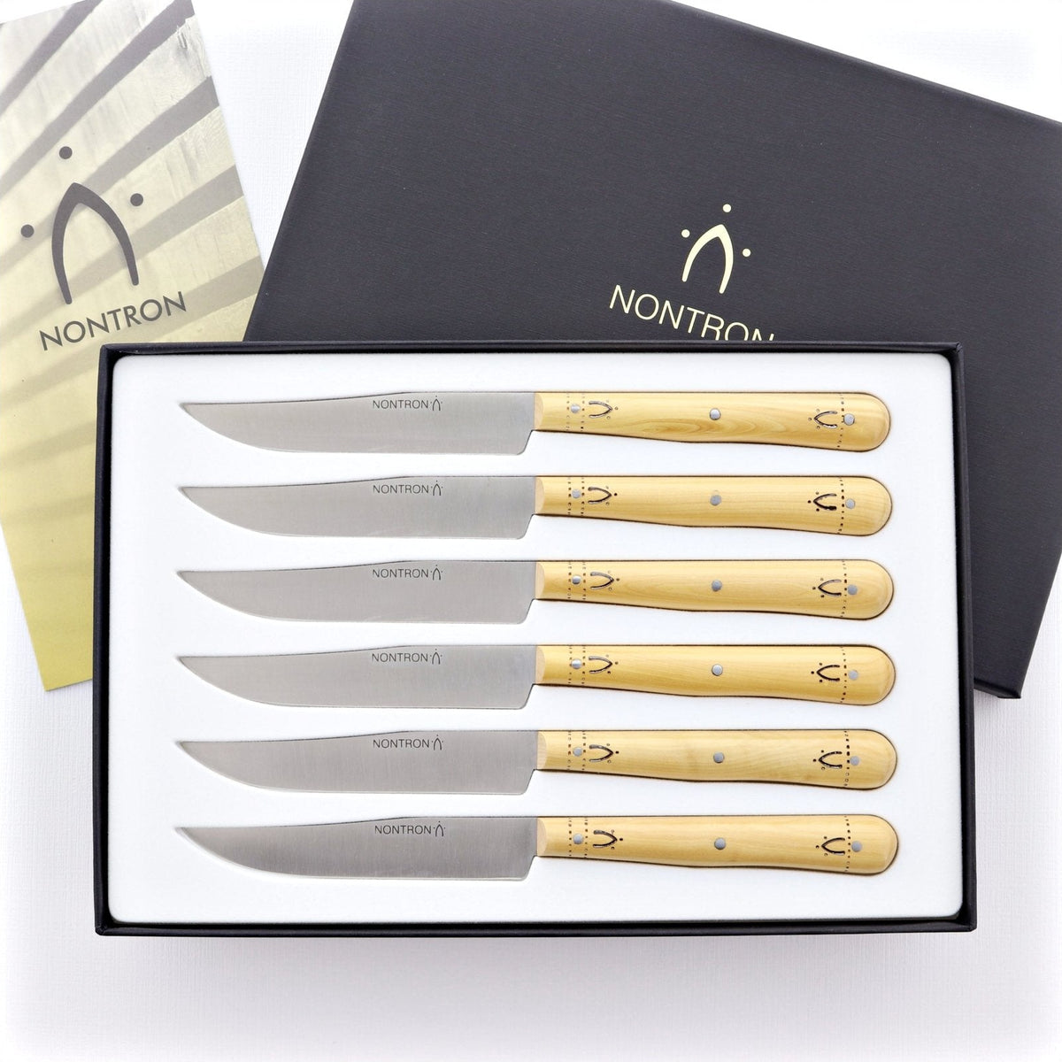 Nontron Steak Knives &amp; Flatware Sets Burned Boxwood