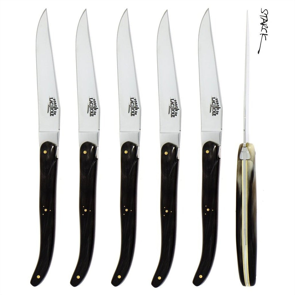 Philippe Starck Set of 6 Horn Handle Steak Knives