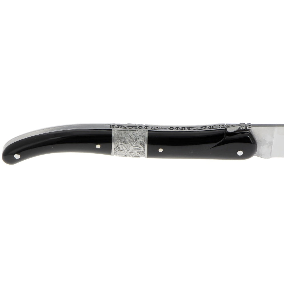 RAMBAUD 135 - Black Horn &amp; Bone Pocket Knife by Stéphane Rambaud