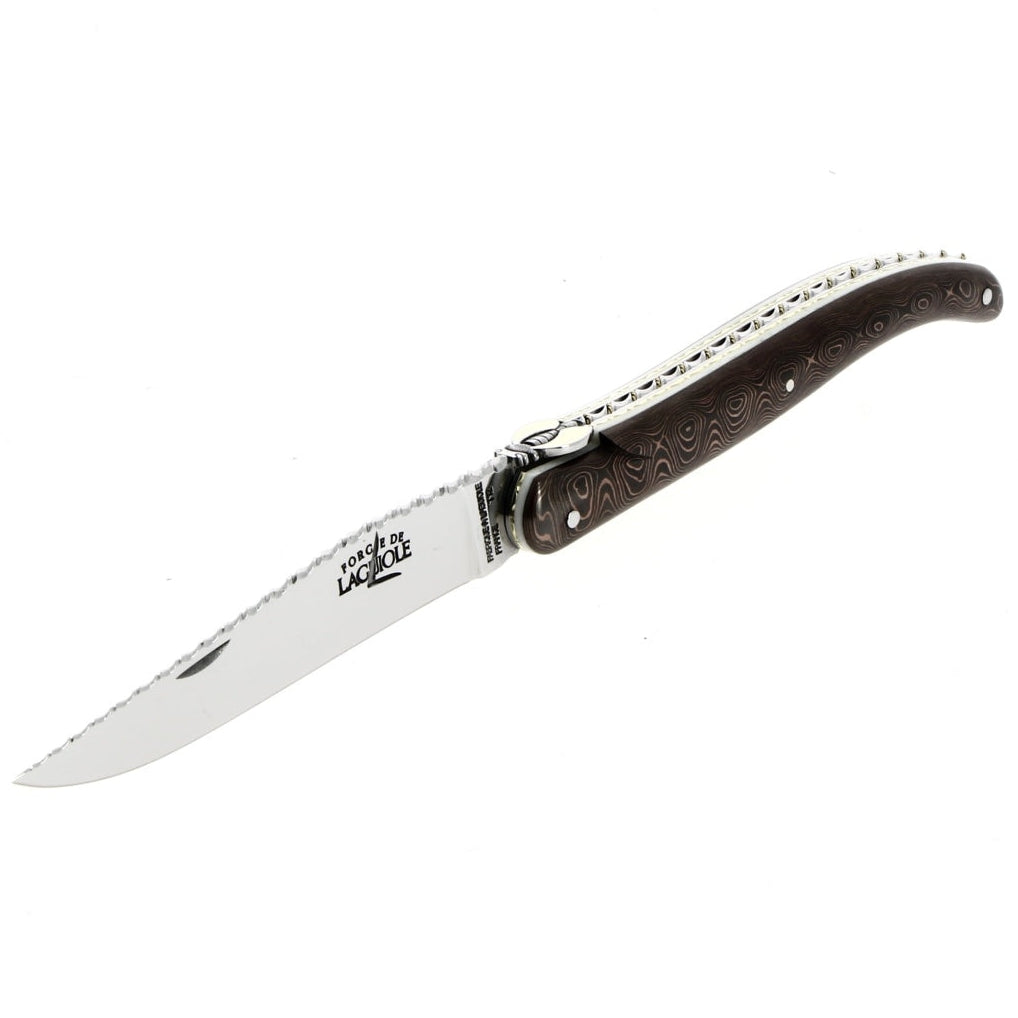 RAMBAUD 252 - Carbon Fiber with Copper Inlays Pocket Knife by Stéphane Rambaud