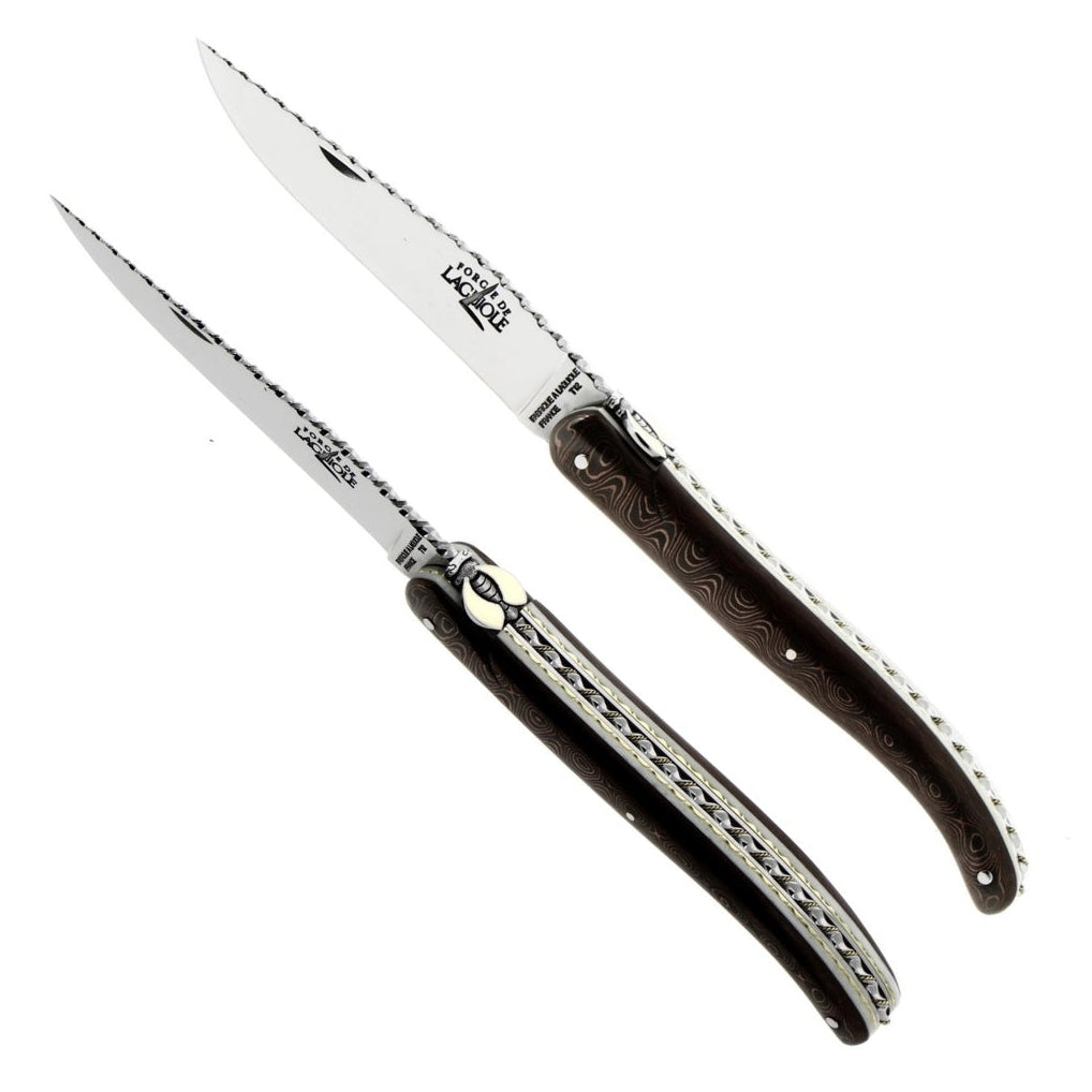 RAMBAUD 252 - Carbon Fiber with Copper Inlays Pocket Knife by Stéphane Rambaud