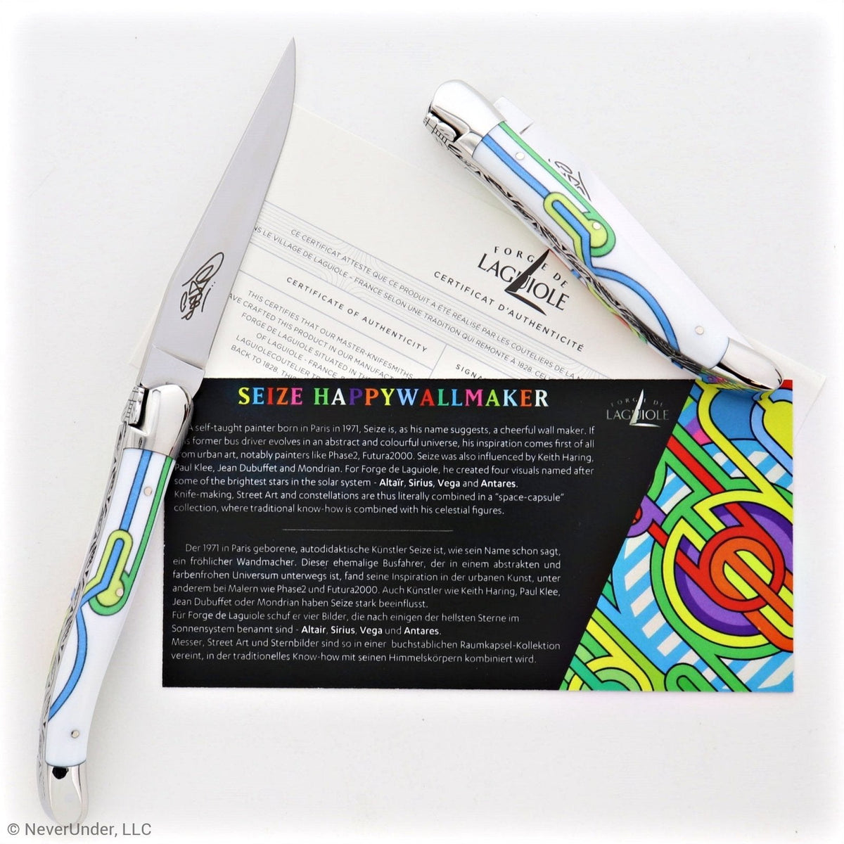 Seize Happywallmaker Folding Knife – Sublimation Street Art “Sirius”